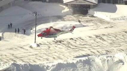 【福島】雪崩で孤立の温泉旅館　宿泊客など40人をヘリで救助完了